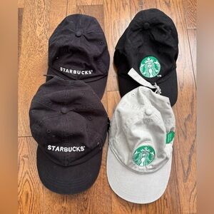 Starbucks Black and Gray Caps